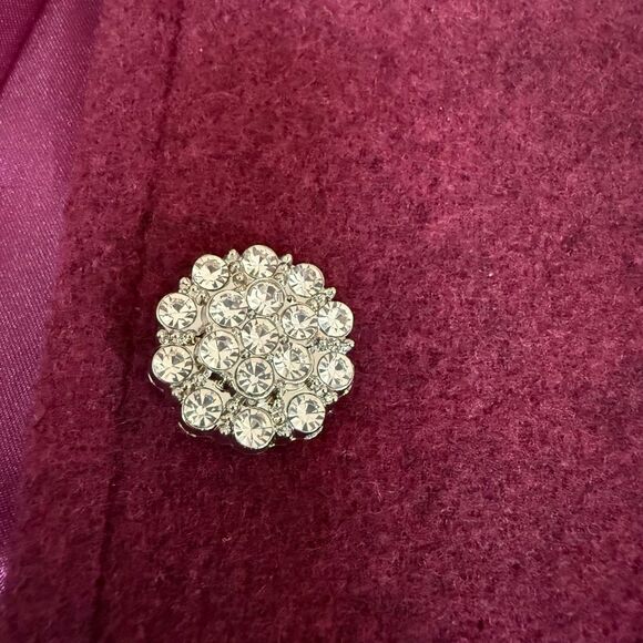 J. Crew wool blend Lady day coat in vintage burgundy jeweled buttons size 4 NWT - Picture 6 of 10